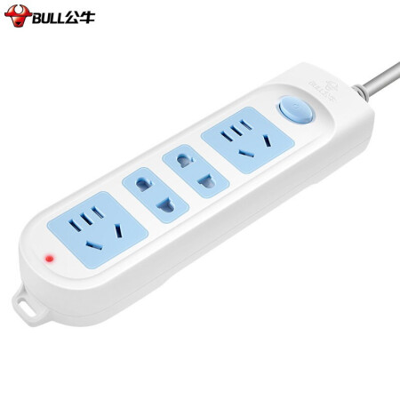 公牛（BULL）GN-607 新国标插座/插线板/插排/排插/接线板/拖线板 4位总控全长4米